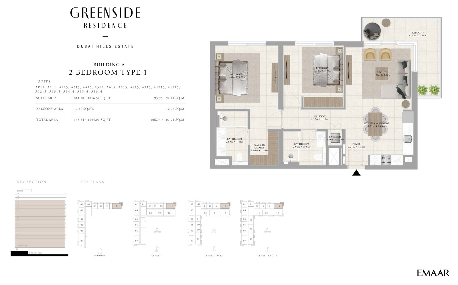 Greenside Residence by Emaar at Dubai Hills Estate Floor Plan 2