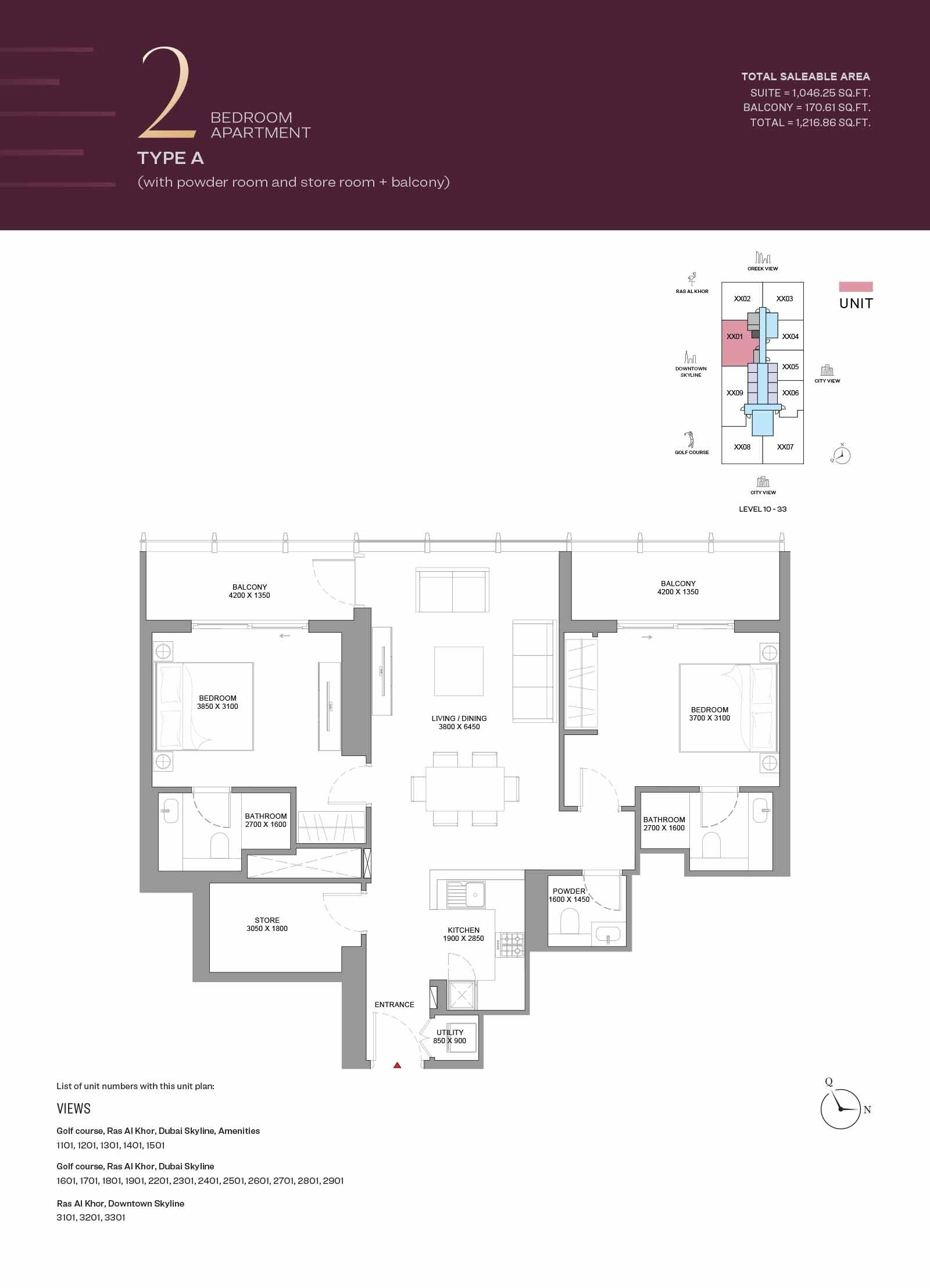2 Bedroom Plan