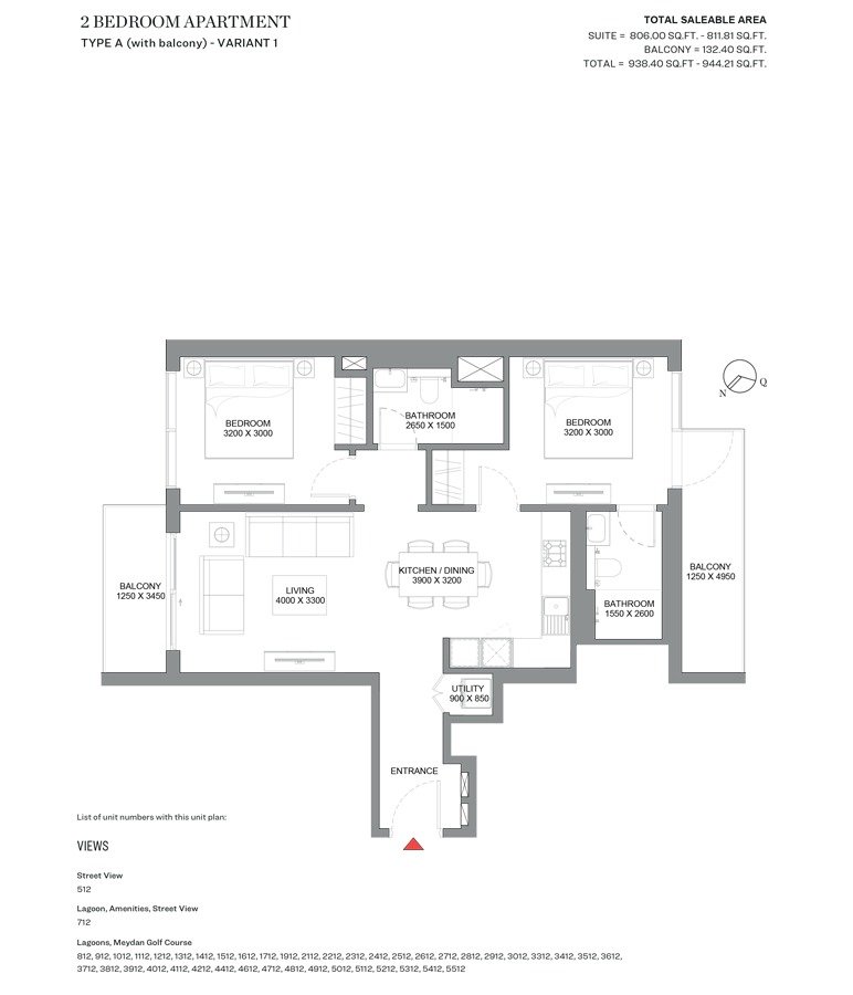 2 Bedroom Plan