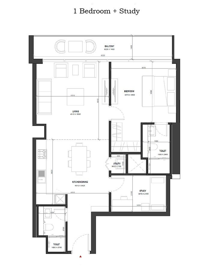 1 Bedroom Plan
