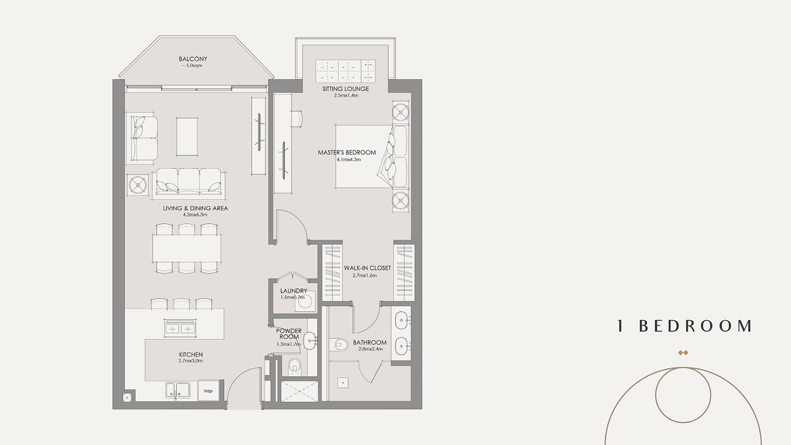 1 Bedroom Plan