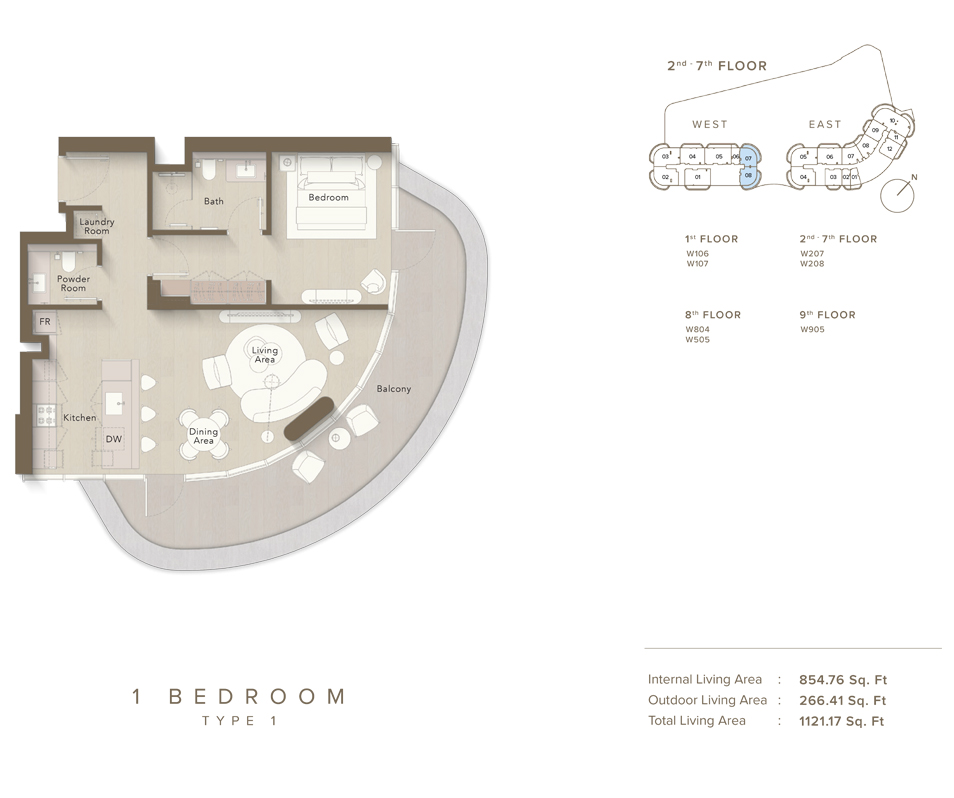 1 Bedroom Plan