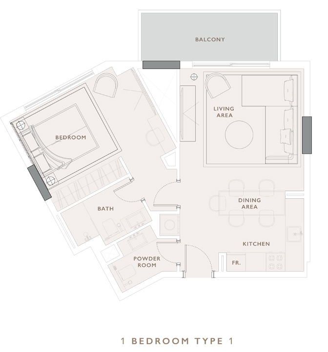 1 Bedroom Plan