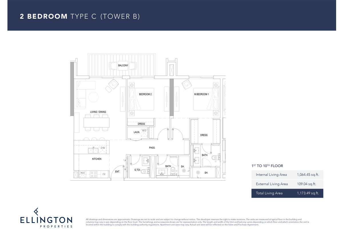 1 Bedroom Plan