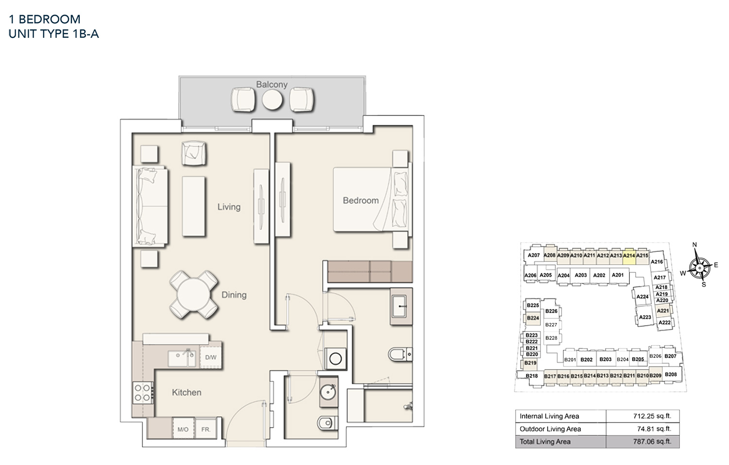 1 Bedroom Plan