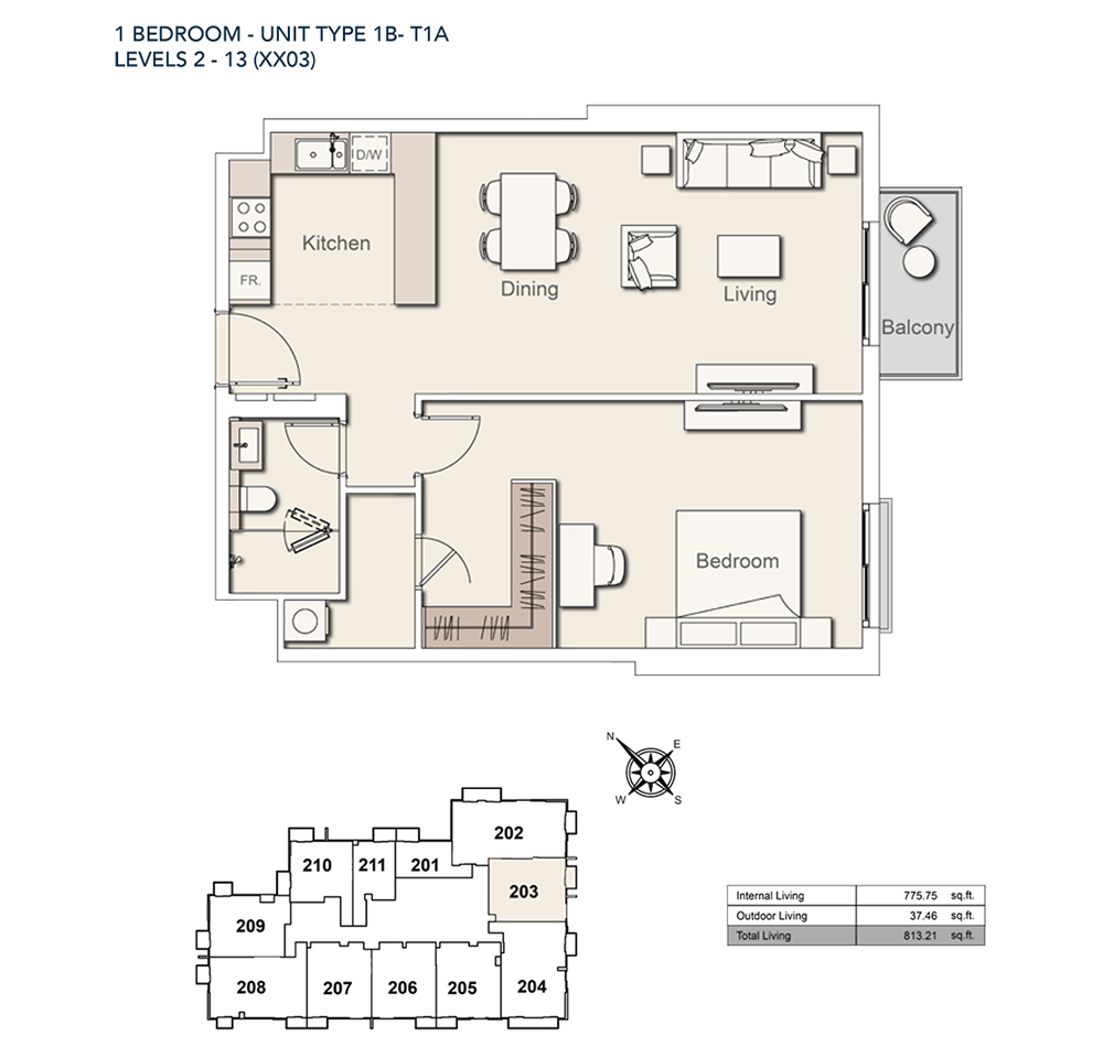 1 Bedroom Plan