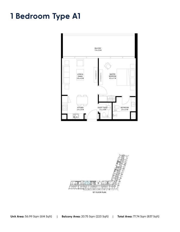 1 Bedroom Plan