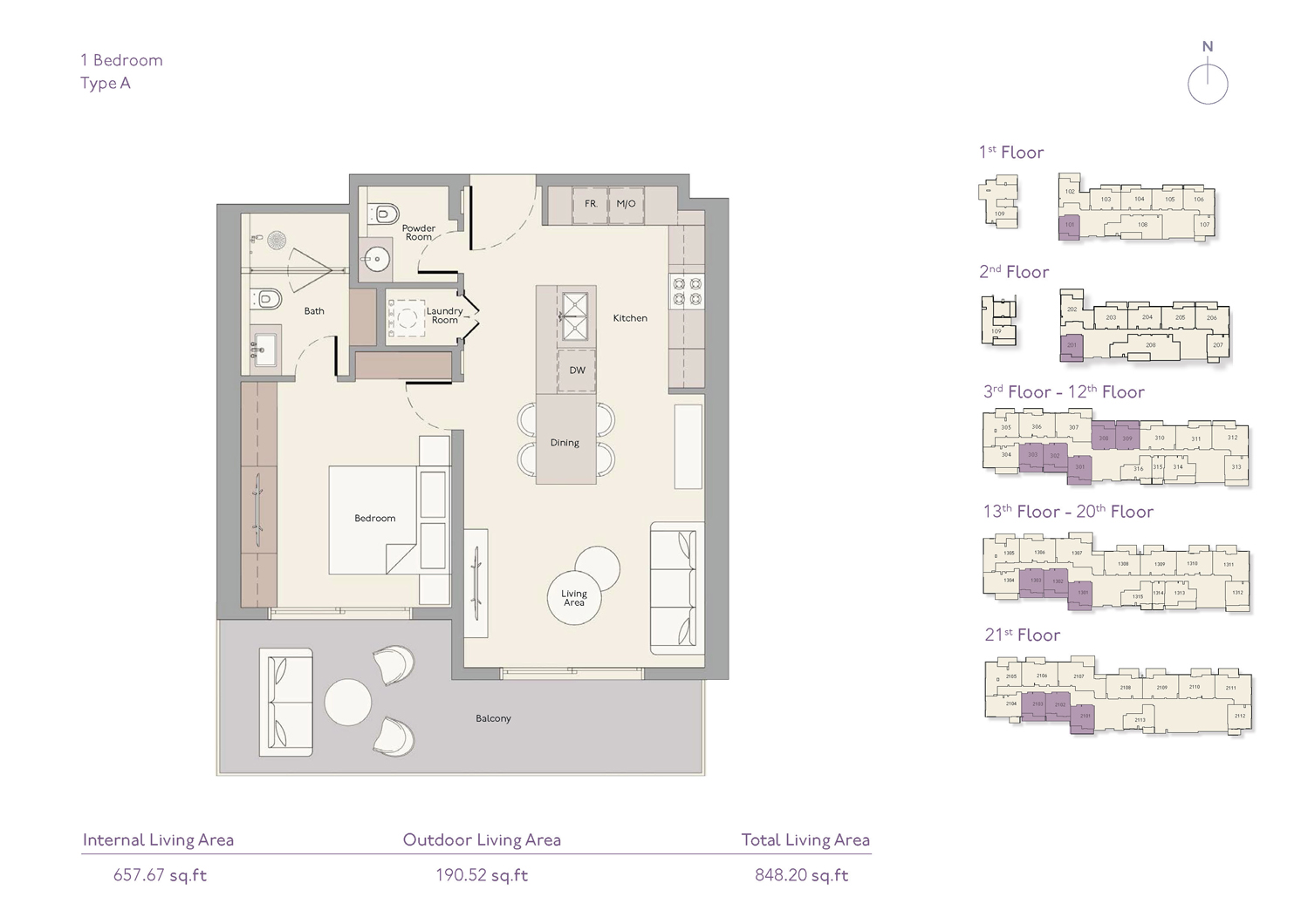 1 Bedroom Plan