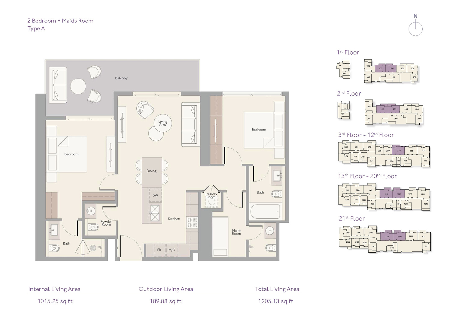 2 Bedroom Plan