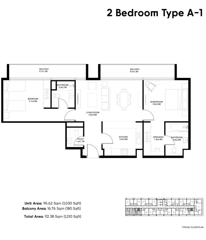 2 Bedroom Plan