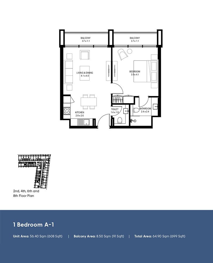 1 Bedroom Plan