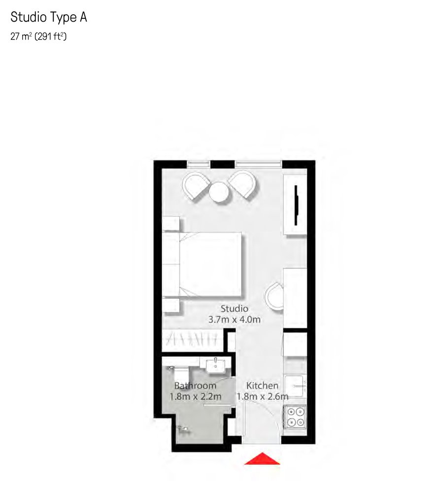 1 Bedroom Plan