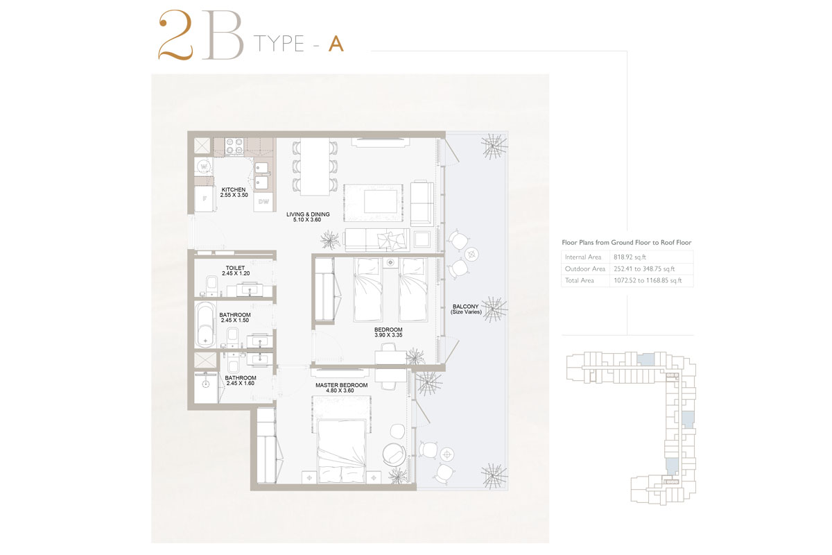2 Bedroom Plan