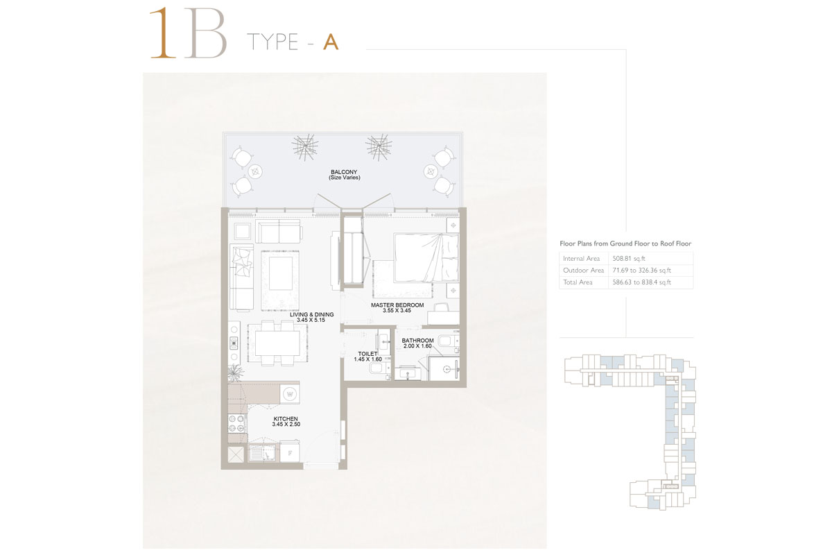 1 Bedroom Plan