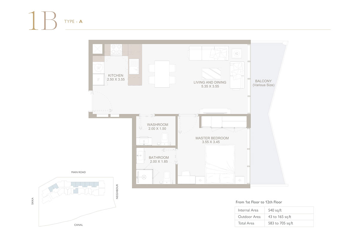 1 Bedroom Plan