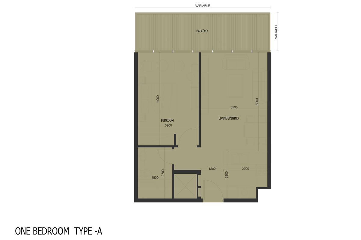 1 Bedroom Plan
