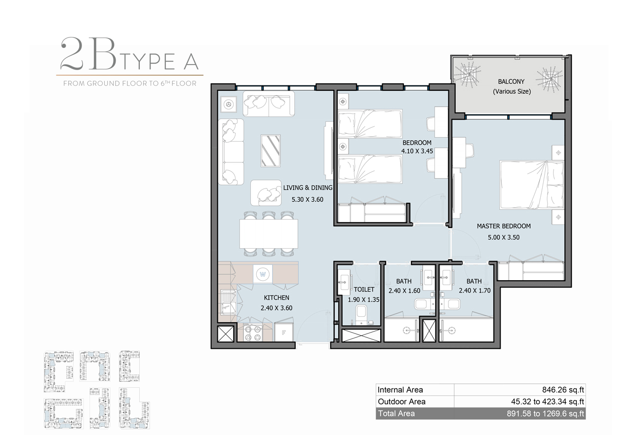 2 Bedroom Plan