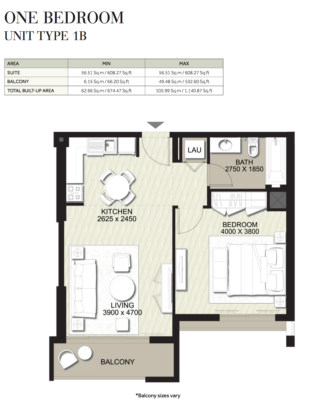 1 Bedroom Plan