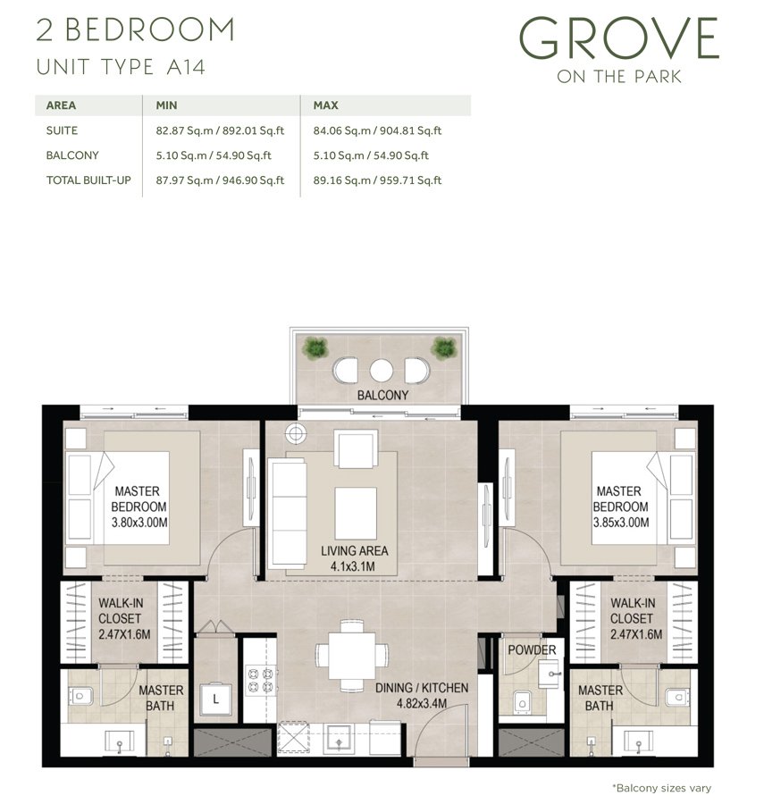 2 Bedroom Plan