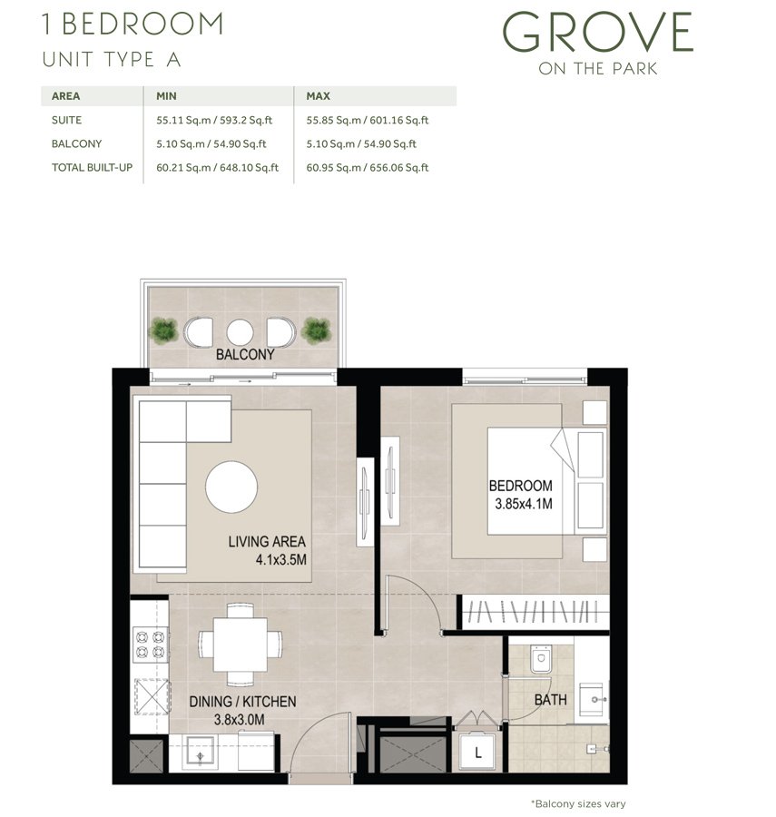 1 Bedroom Plan
