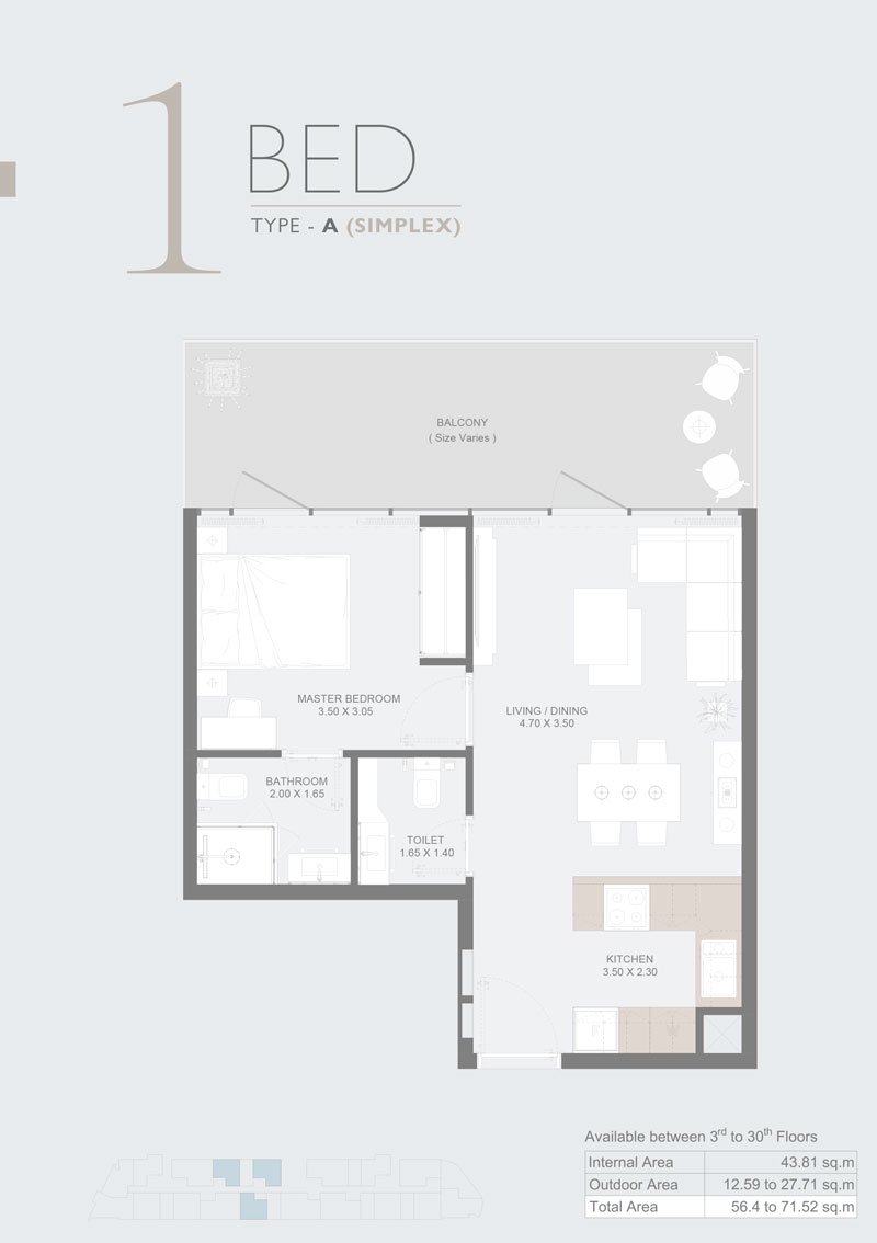 Al Maryah Vista 2 at Al Marya Island Floor Plan 2