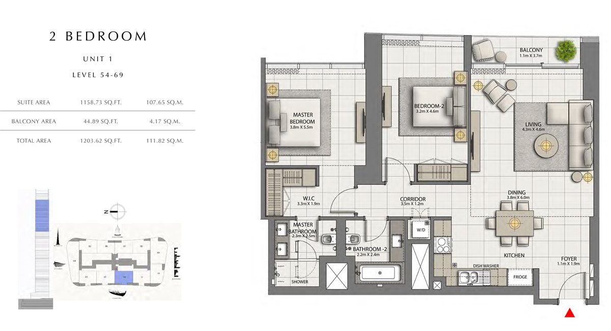 Emaar Grande at The Opera District in Downtown Dubai Floor Plan 2