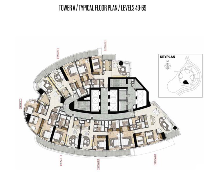 DAMAC Towers by Paramount Hotels & Resorts Dubai Floor Plan 1