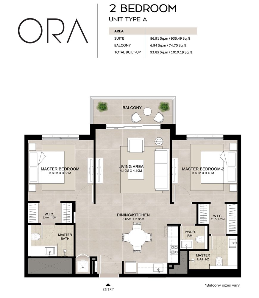 ORA at Town Square Dubai Floor Plan 2