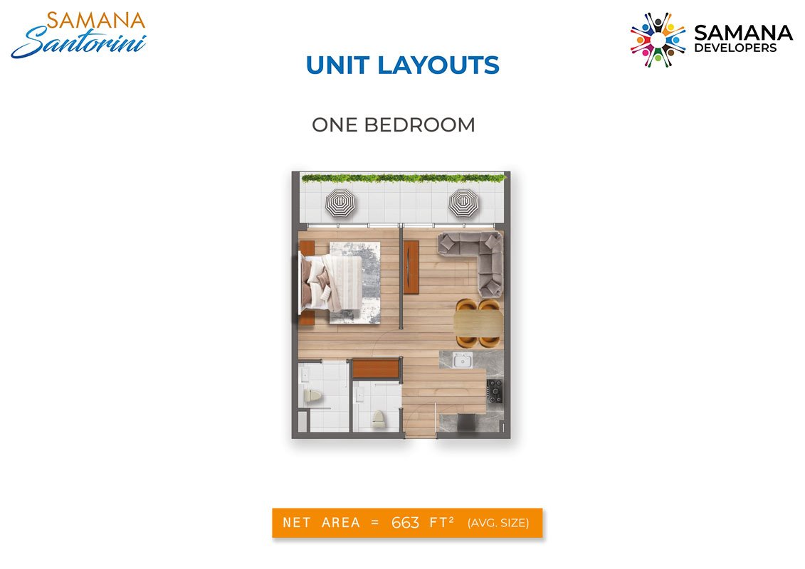 Samana Santorini at Dubai Studio City, Dubai Floor Plan 2