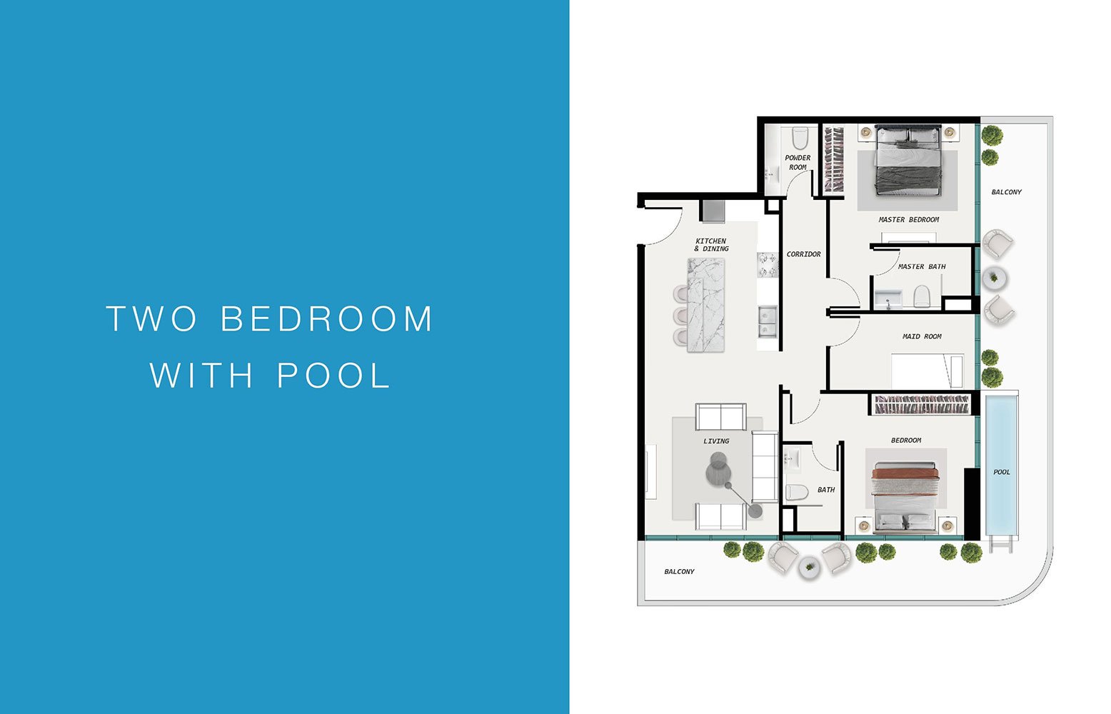 Samana Ocean Pearl 2 at Dubai Island Floor Plan 2