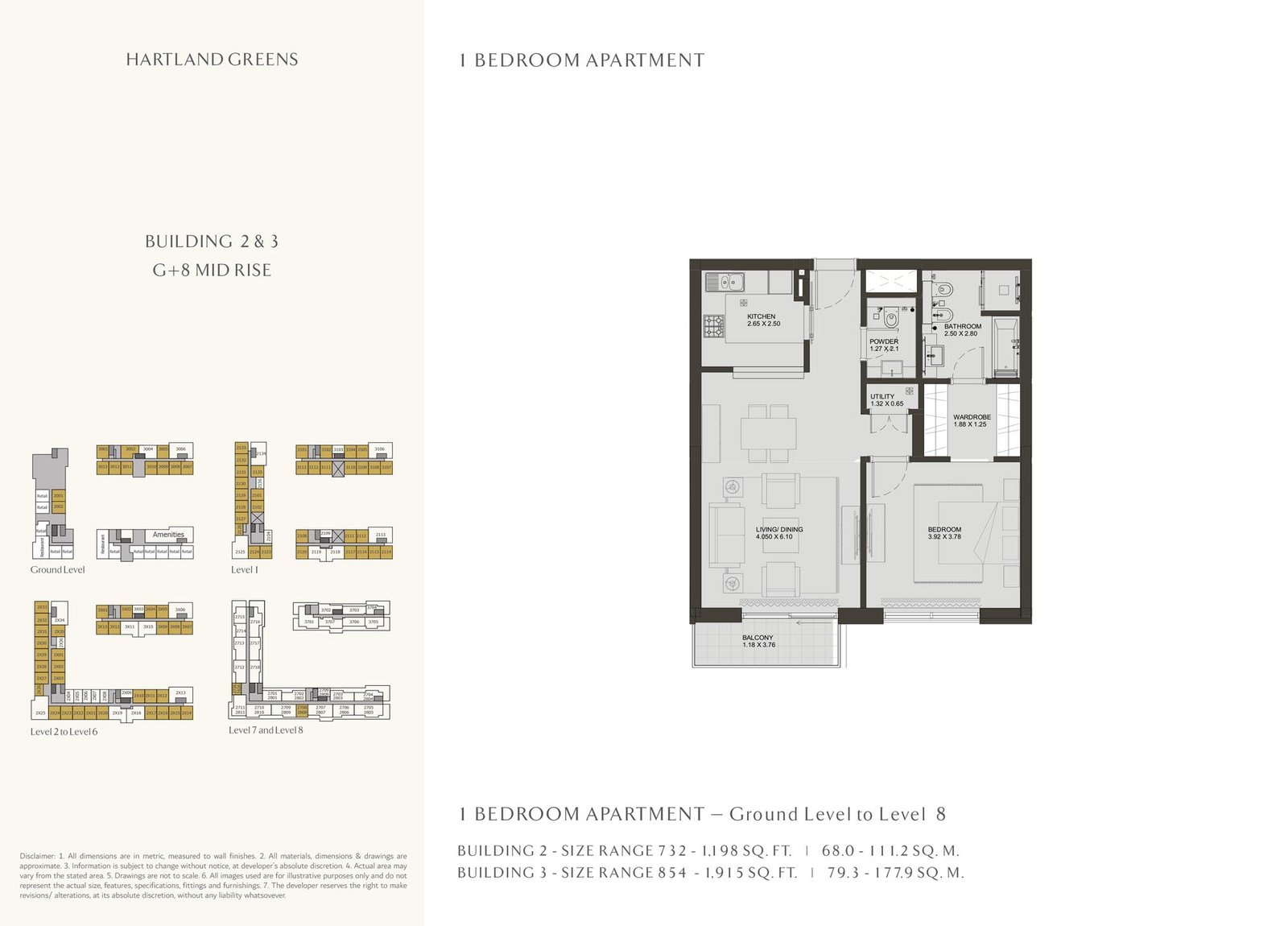 Hartland Greens Phase 2 at MBR City Dubai | Building 2 & 3 Floor Plan 2
