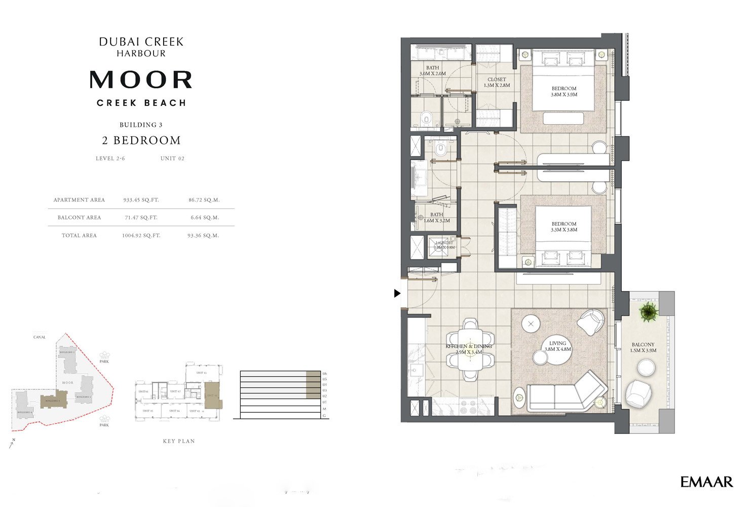 Moor at Creek Beach by Emaar in Dubai Floor Plan 2