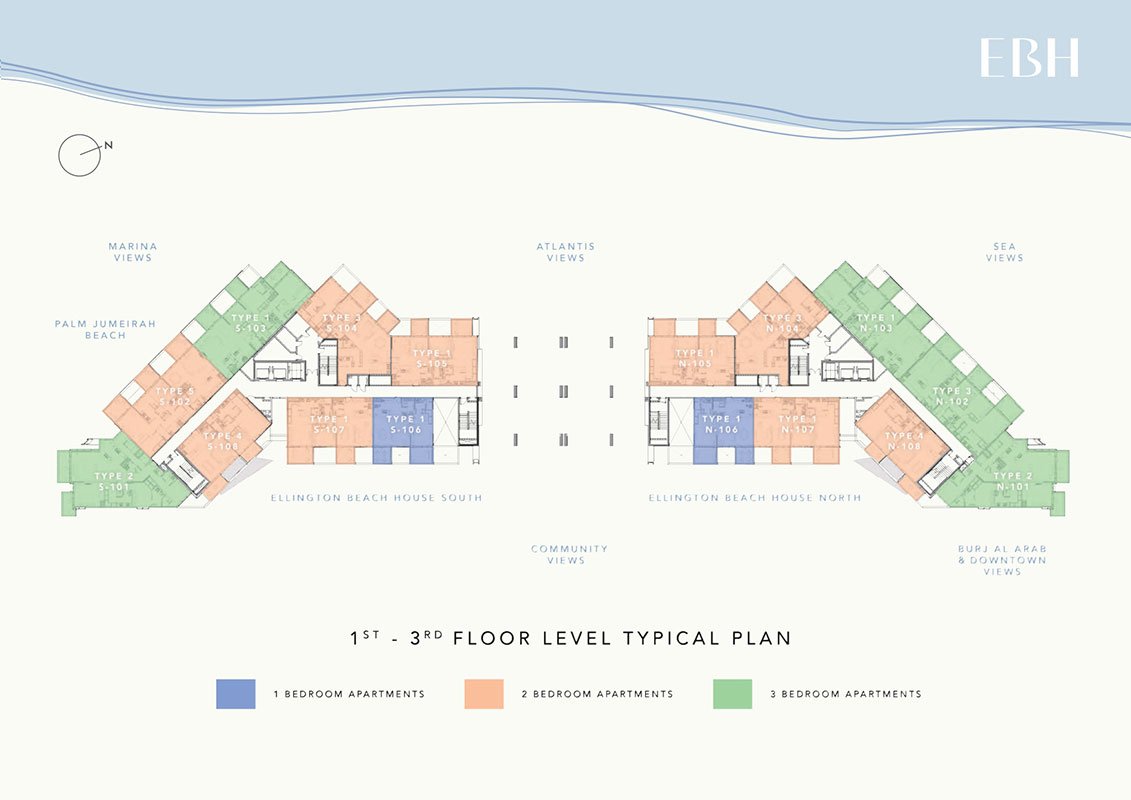 Ellington Beach House (EBH) at Palm Jumeirah, Dubai Floor Plan 2