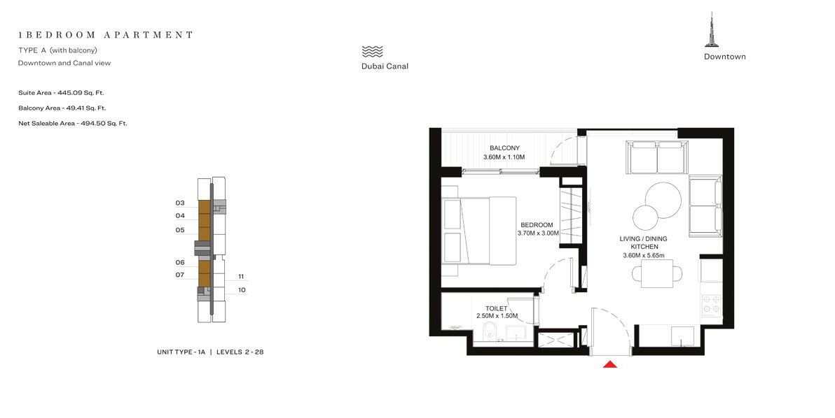 Creek Vistas Reserve at Sobha Hartland in MBR City, Dubai Floor Plan 1