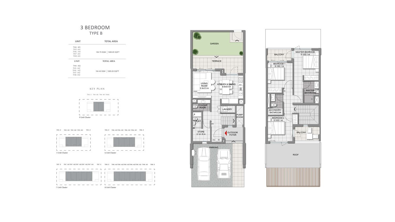 Expo Golf Villas Phase 3 at Emaar South, Dubai | Parkside 3 Floor Plan 1