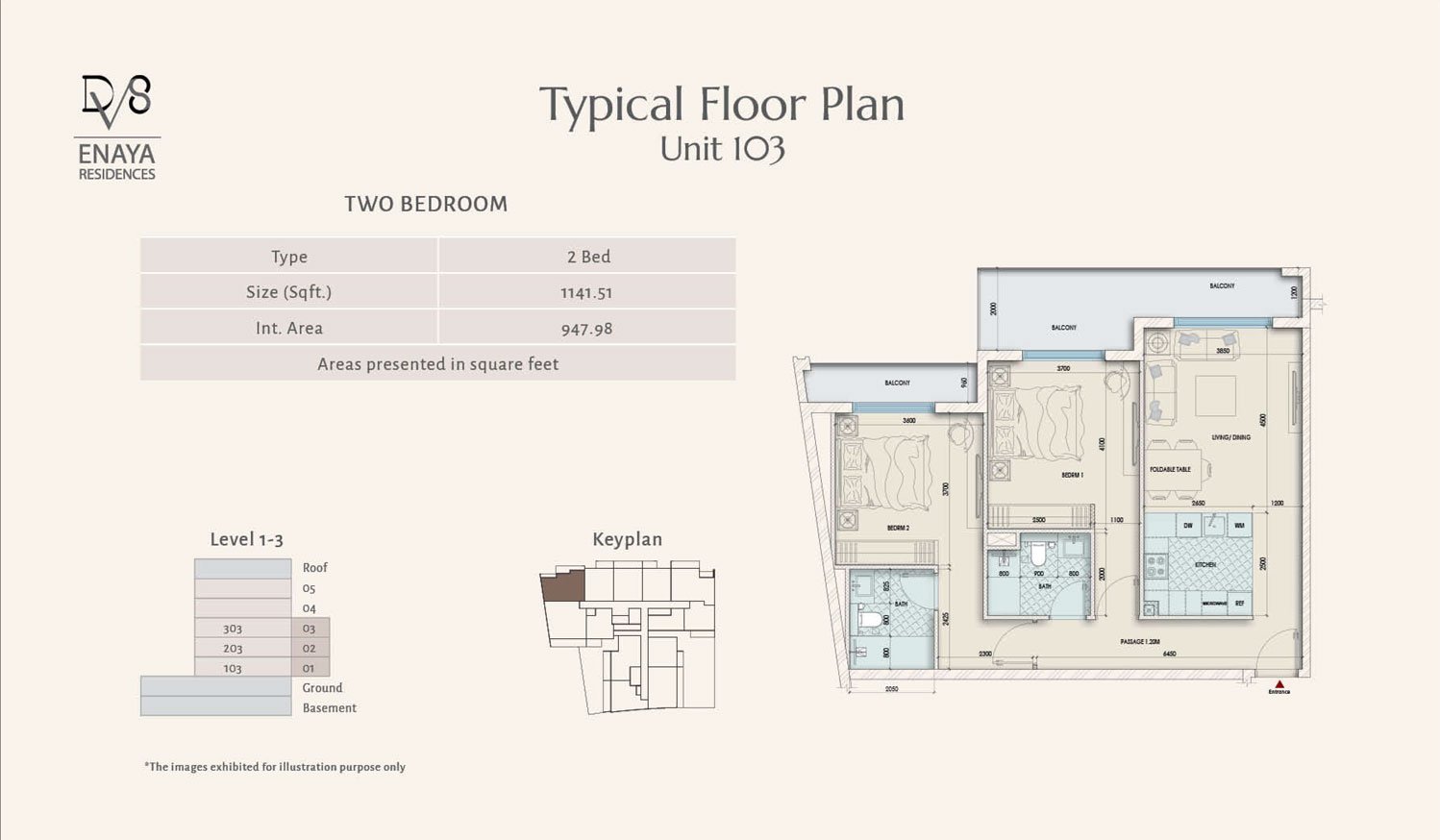 Enaya Residences at JVT, Dubai Floor Plan 2