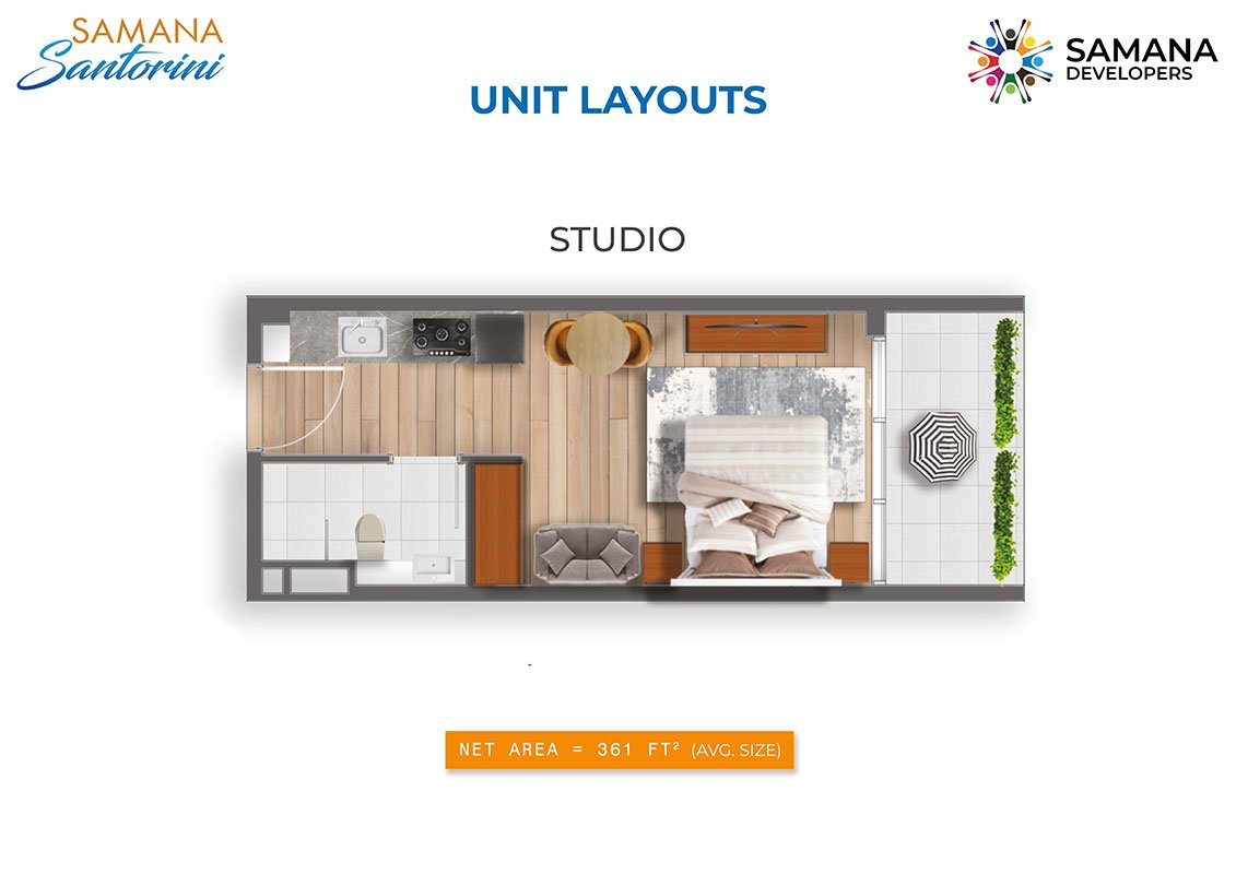 Samana Santorini at Dubai Studio City, Dubai Floor Plan 1
