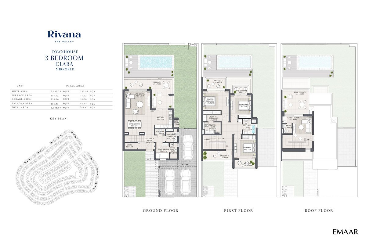Rivana at The Valley by Emaar Properties, Dubai Floor Plan 1