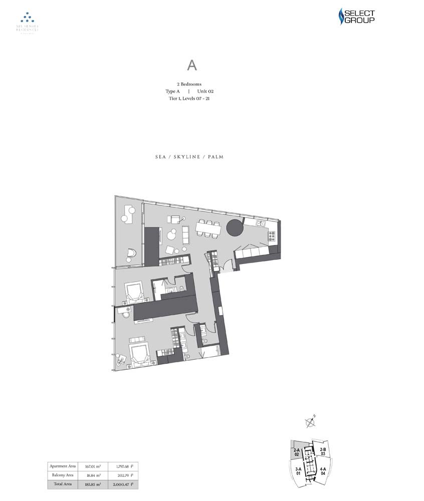 Six Senses Residences Dubai Marina by Select Group Floor Plan 2