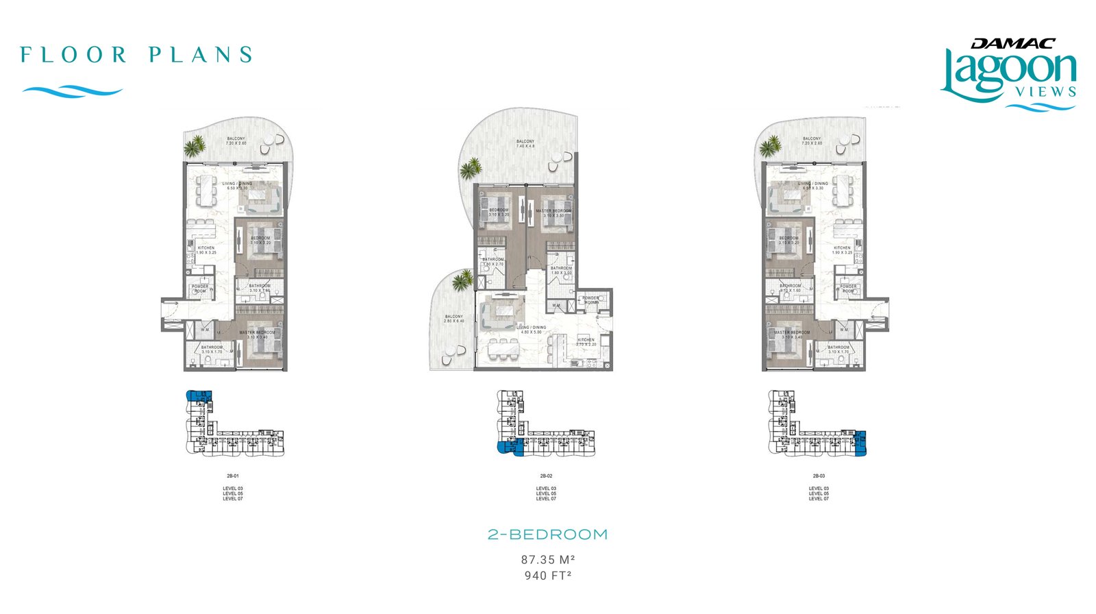 Damac Lagoon Views 2 by Damac Properties in Dubai Floor Plan 2