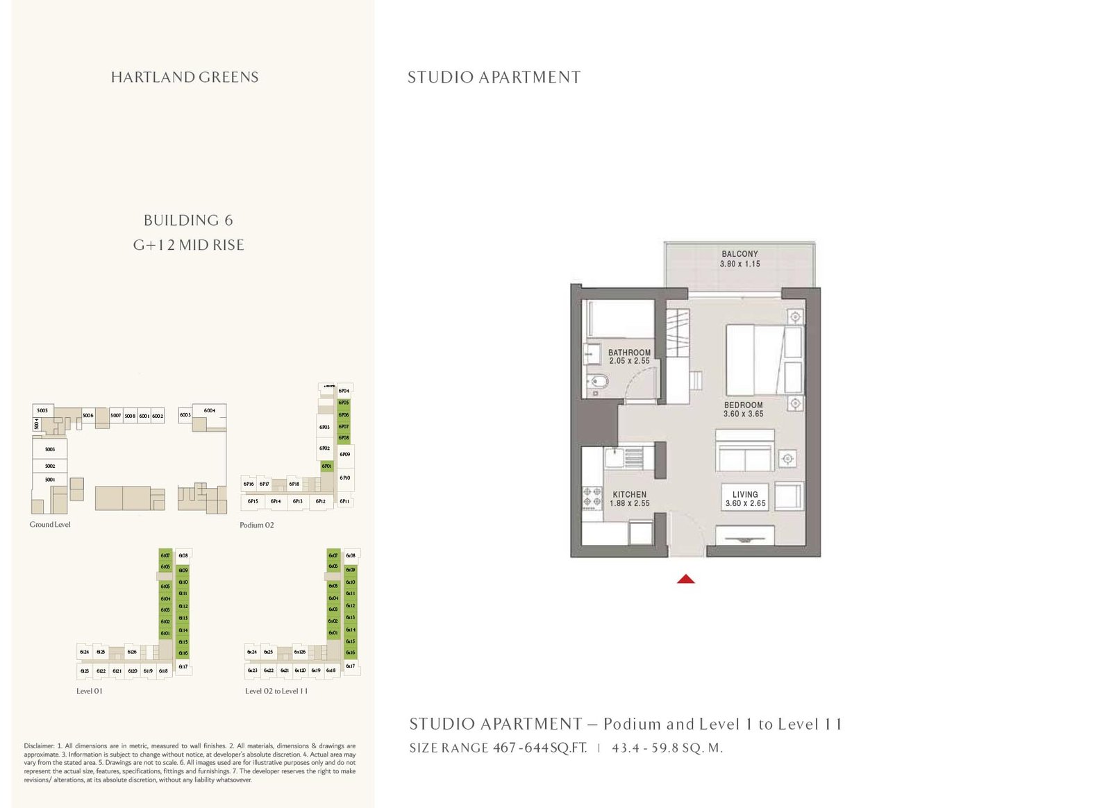 Hartland Greens Phase 3 at Sobha Hartland, Dubai Floor Plan 1