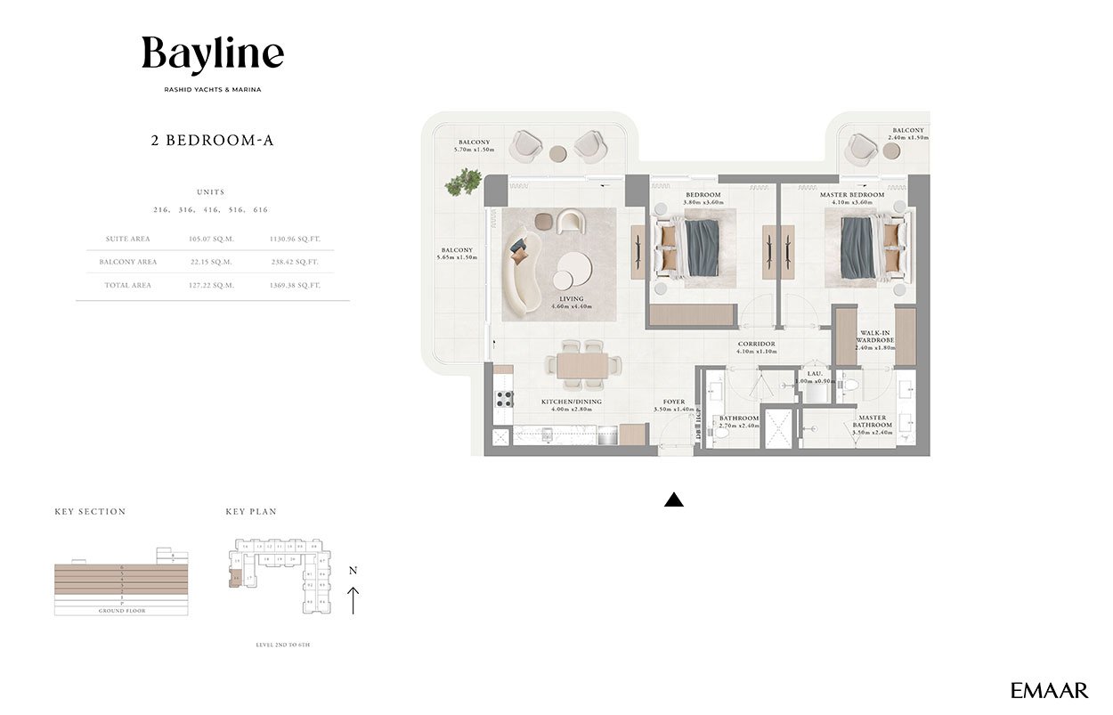 Emaar Bayline at Rashid Yachts & Marina, Dubai Floor Plan 2