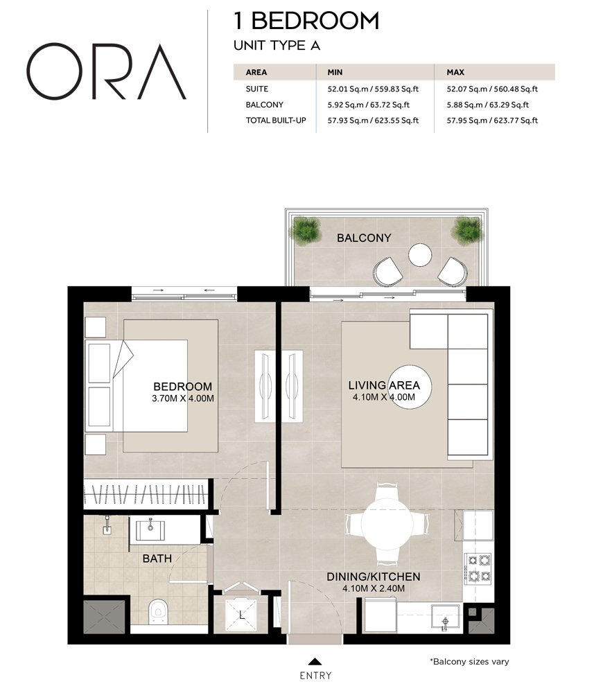 ORA at Town Square Dubai Floor Plan 1