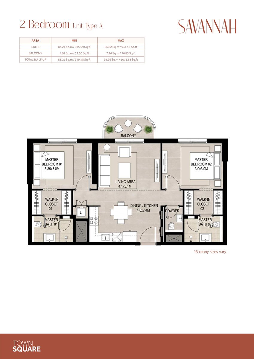Savannah at Town Square Dubai Floor Plan 2