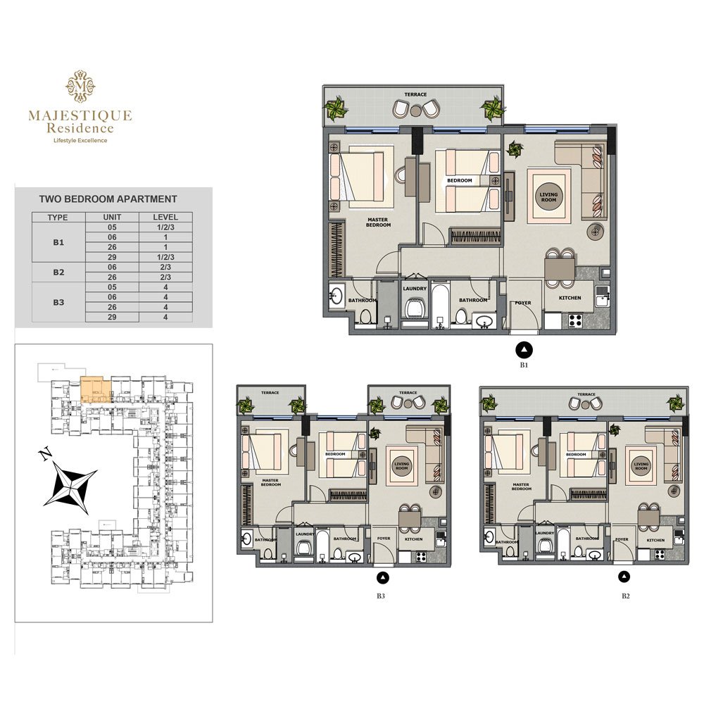 Majestique Residence 2 by Credo Investments at Dubai South Floor Plan 2