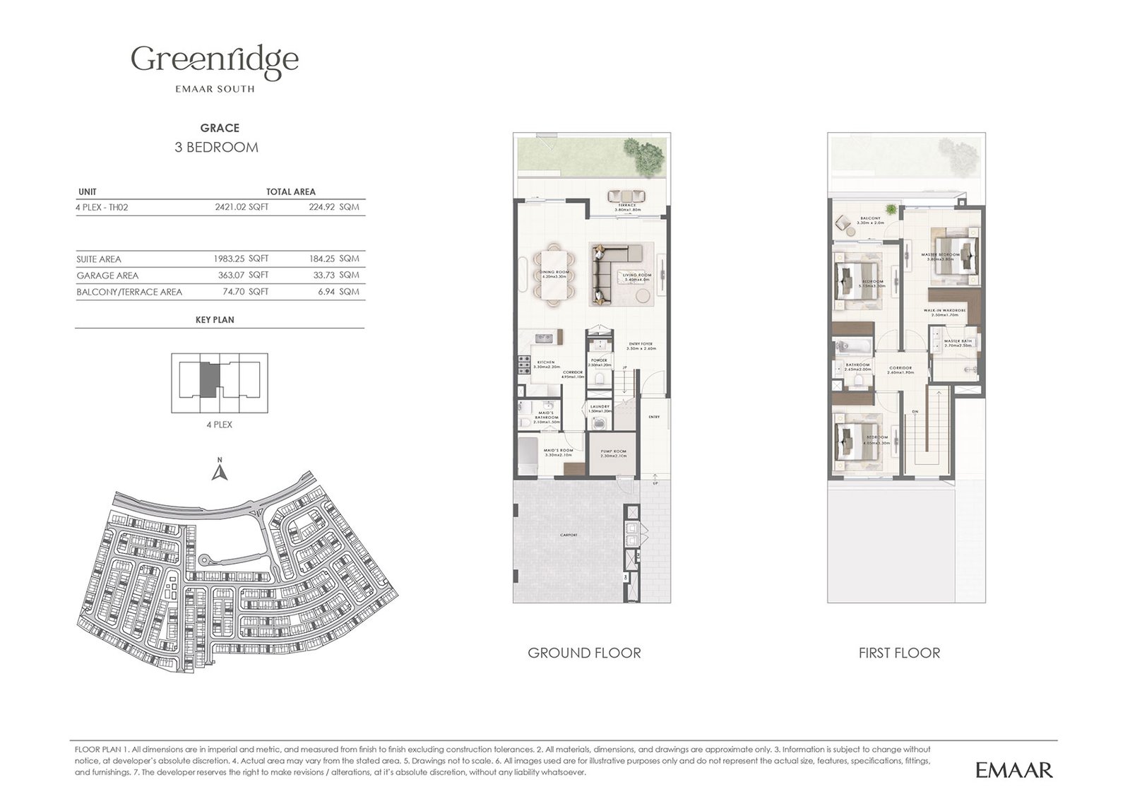 Greenridge at Emaar South, Dubai Floor Plan 1