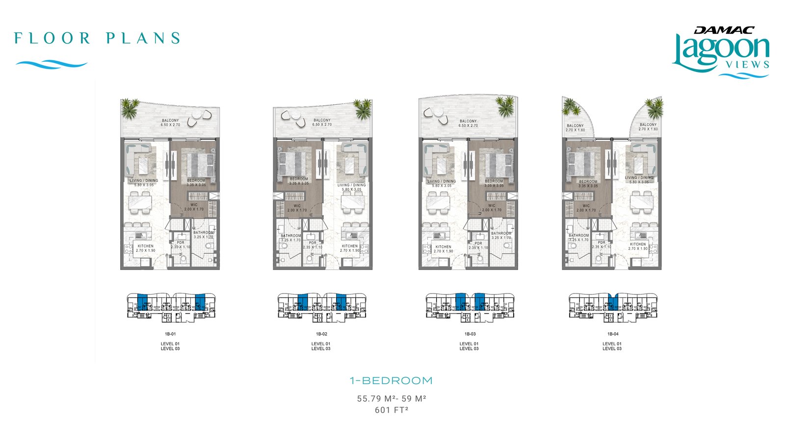 Damac Lagoon Views 2 by Damac Properties in Dubai Floor Plan 1