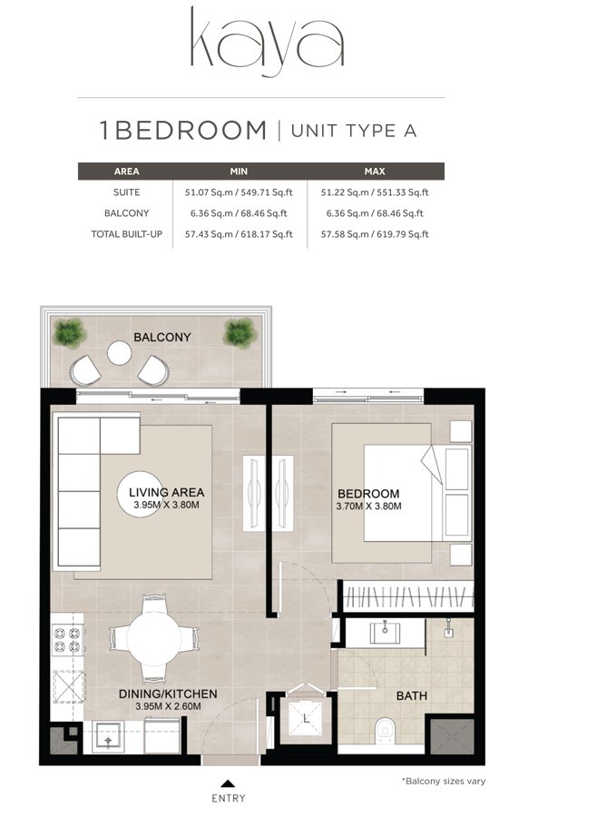 Kaya at Town Square, Dubai Floor Plan 1