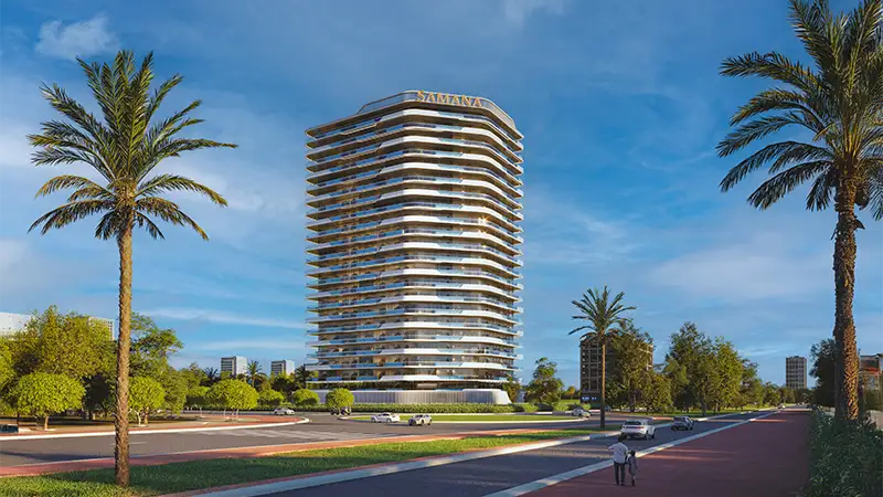 Samana Parkville at DLRC, Dubai Land Residence Complex Detail Shot