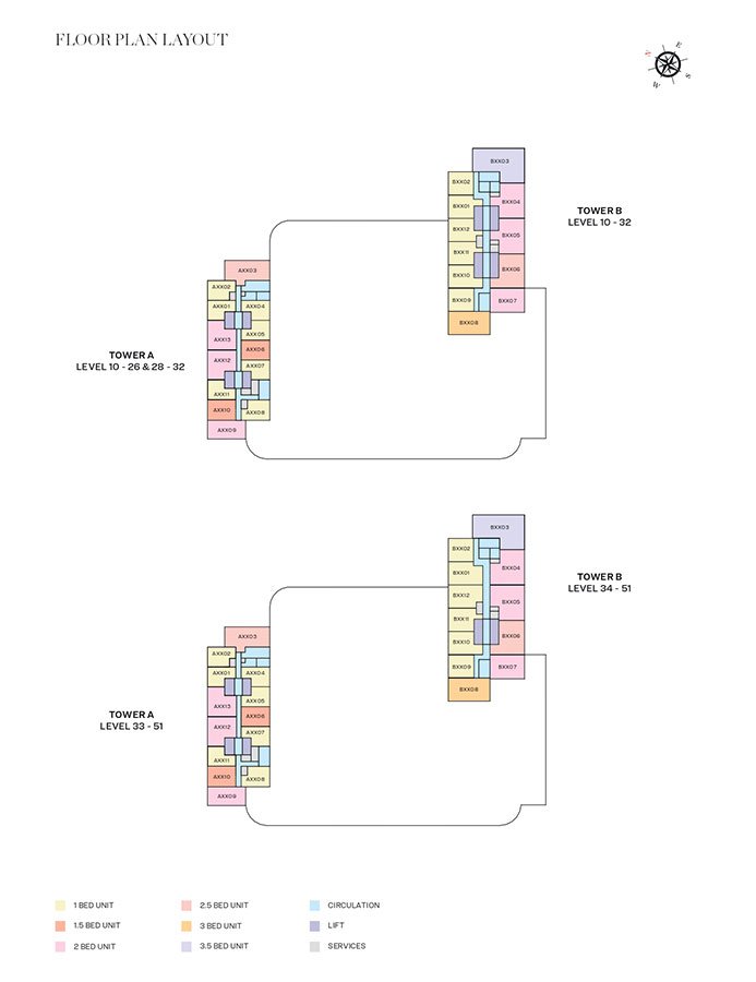 Sobha Creek Vista Heights at Sobha Hartland, Dubai Floor Plan 2